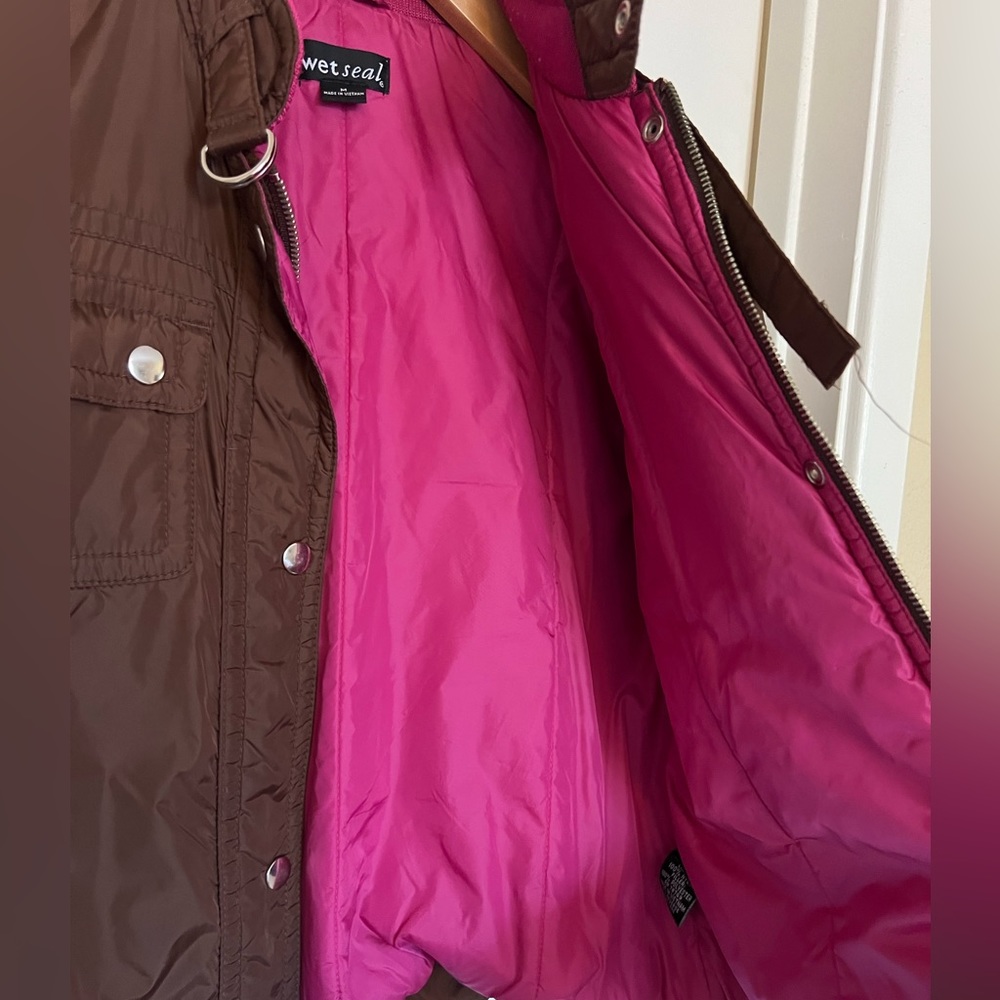 Brown jacket with zippers 90s style - size M - Picture 4 of 8
